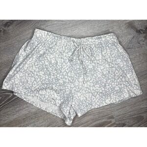 Gap Body Drawstring Pull On Cotton Pajama Shorts Cheetah Print XS Petite NEW